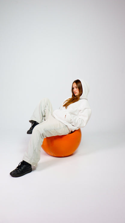 NUAGE - THE SATIN VEST - WHITE VEST + WHITE SATIN