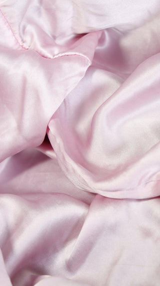 CALM - THE SILK VEST: VEST BLACK + SILK PALE PINK