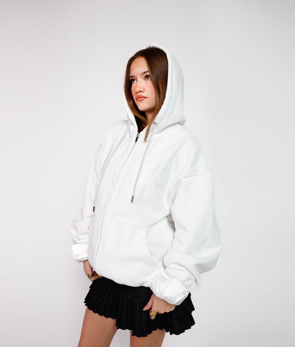 NUAGE - THE SATIN VEST - WHITE VEST + WHITE SATIN