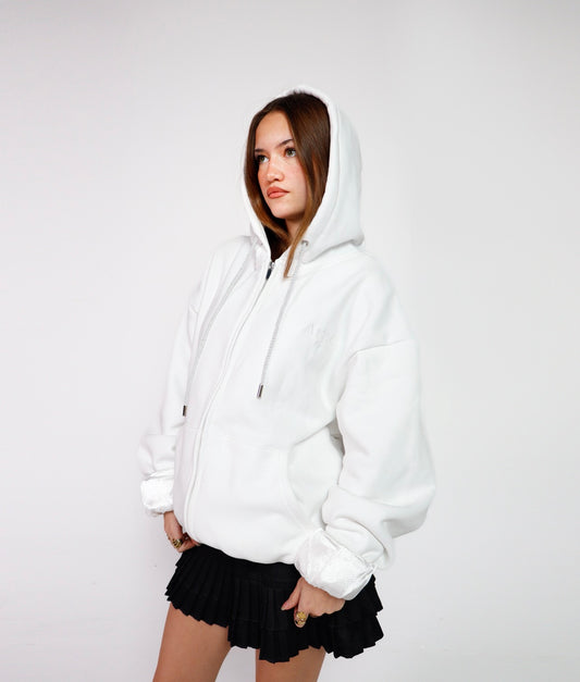 NUAGE - THE SATIN VEST - WHITE VEST + WHITE SATIN