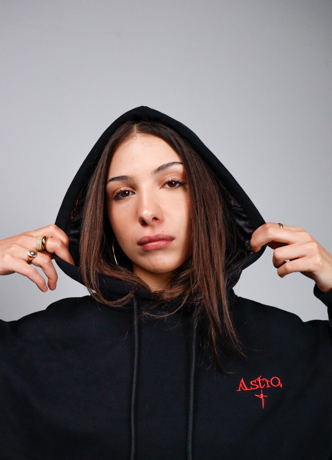 SATIN HOODIE